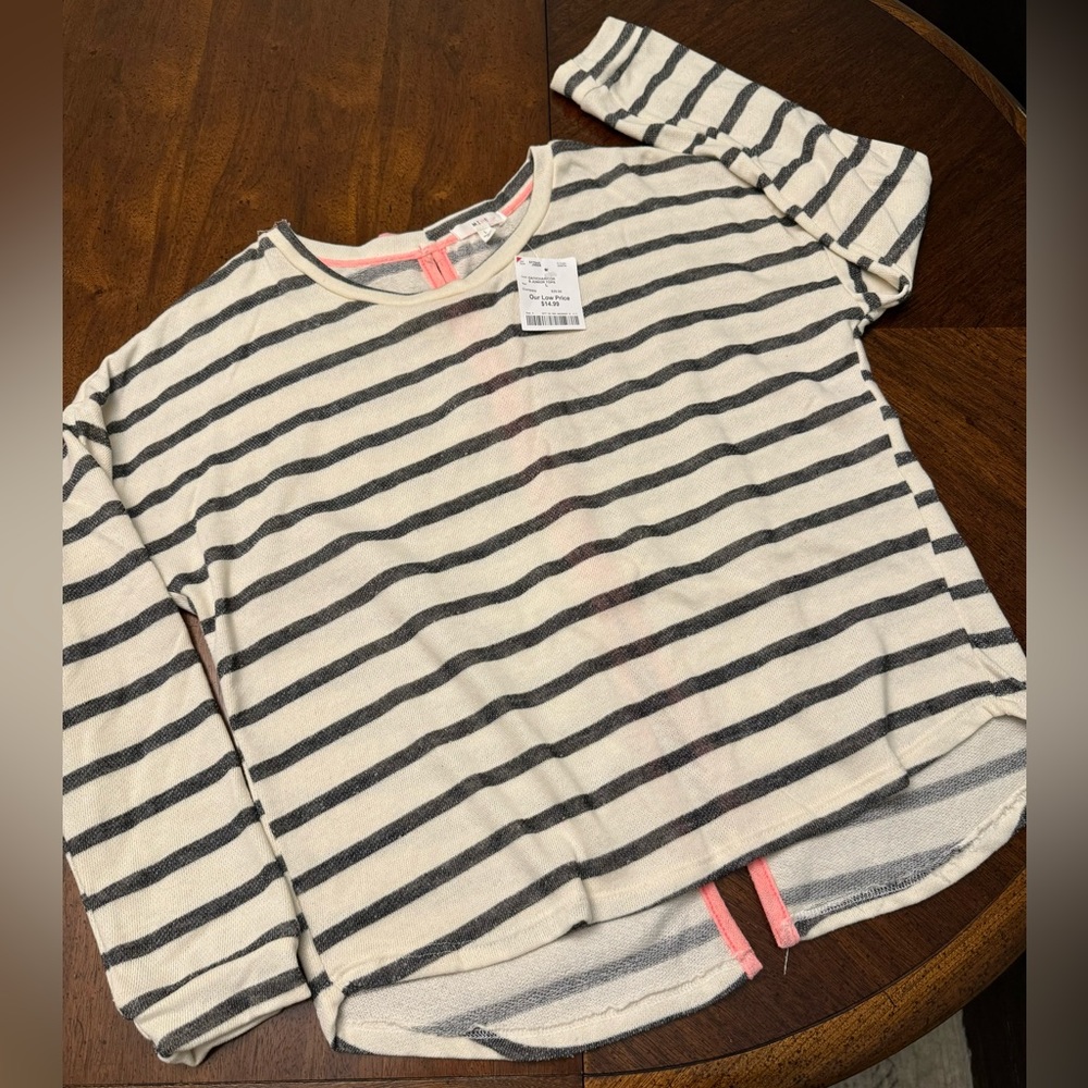 Lightweight striped open back top